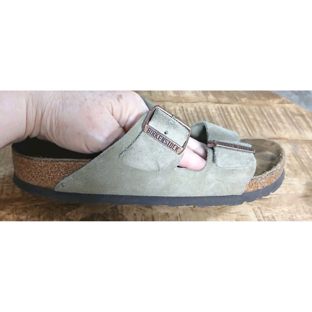 Birkenstock Arisona BS Suede Cork Sandals Stone/Tan/Taupe Womens EU 38 US 7/7.5 - Picture 10 of 15
